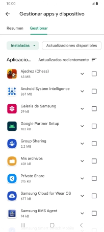 Pulsa la app deseada.