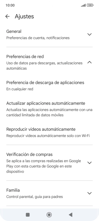 Pulsa Actualizar aplicaciones automáticamente.