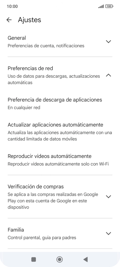 Pulsa Actualizar aplicaciones automáticamente.