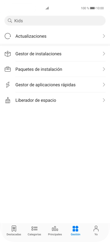 Pulsa Gestor de instalaciones.