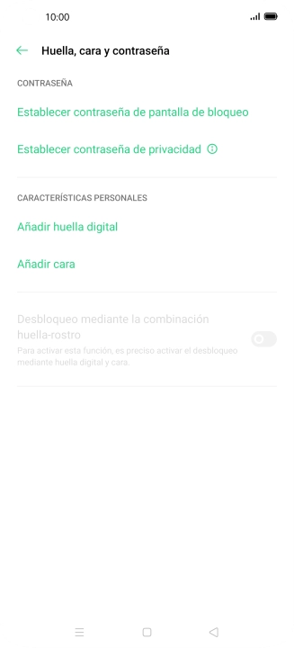 Pulsa Añadir huella digital.