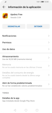 Pulsa Almacenamiento.