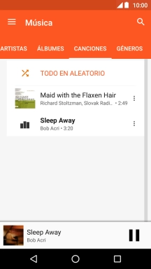 Pulsa el título de la canción en la parte inferior de la pantalla.
