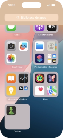 Pulsa la app deseada durante unos instantes.