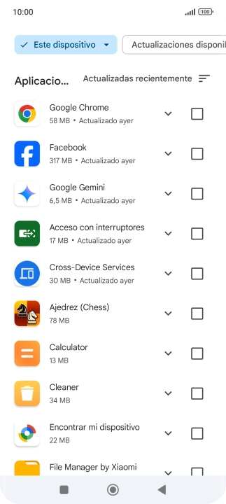 Pulsa la app deseada.