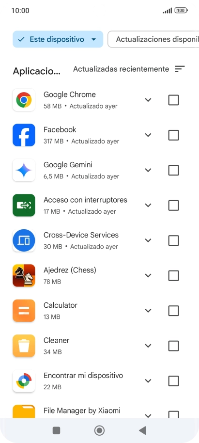 Pulsa la app deseada.