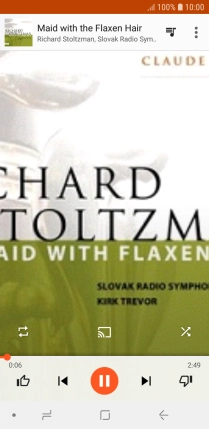 Pulsa la flecha hacia la derecha para ir al archivo de música siguiente.