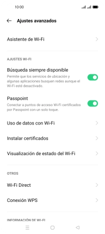 Pulsa Asistente de Wi-Fi.