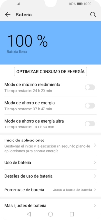 Pulsa el indicador junto al ajuste deseado para activar la función.