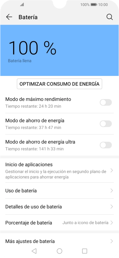 Pulsa el indicador junto al ajuste deseado para activar la función.