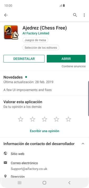 Pulsa DESINSTALAR.