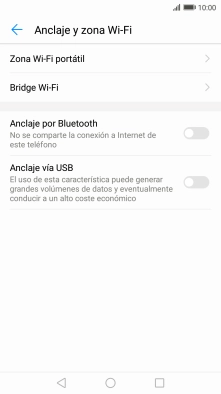 Pulsa Zona Wi-Fi portátil.