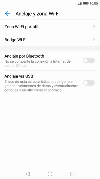 Pulsa Zona Wi-Fi portátil.