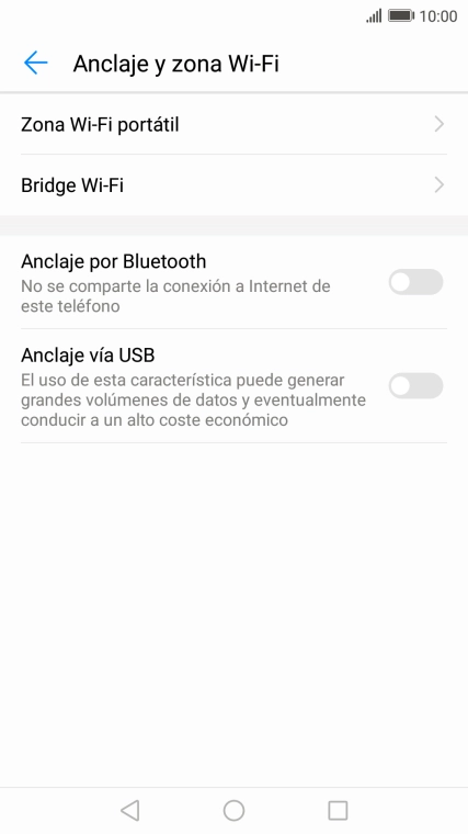 Pulsa Zona Wi-Fi portátil.