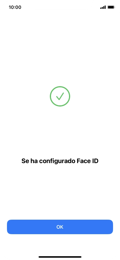 Pulsa OK. Si no has añadido anteriormente un código de seguridad, tendrás que introducir un código de libre elección dos veces consecutivas.