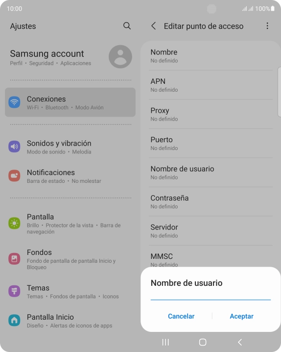 Introduce wap@wap y pulsa Aceptar.