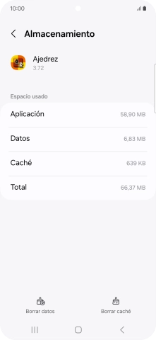 Pulsa Borrar caché.