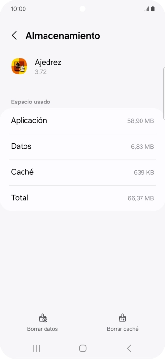 Pulsa Borrar caché.