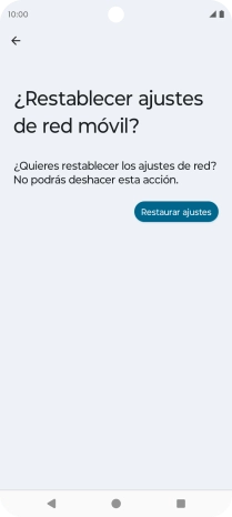 Pulsa Restaurar ajustes.