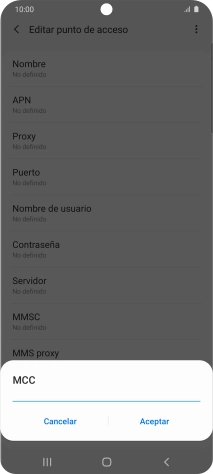Introduce 214 y pulsa Aceptar.