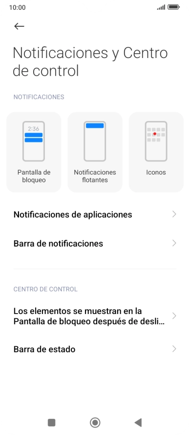 Pulsa Notificaciones de aplicaciones.