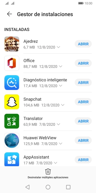 Pulsa la app deseada.
