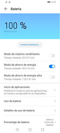 Pulsa la tecla de inicio para terminar y regresar a la pantalla de inicio.