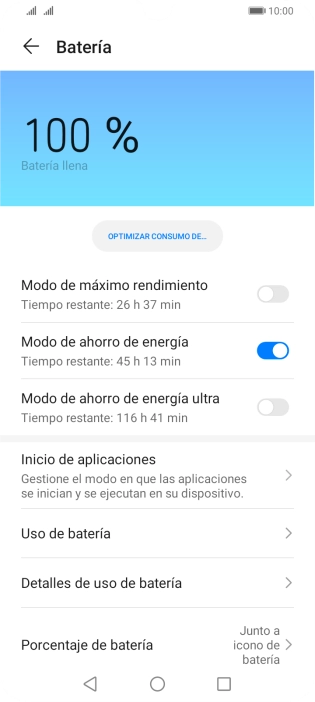 Pulsa la tecla de inicio para terminar y regresar a la pantalla de inicio.