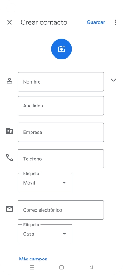 Pulsa Nombre e introduce el nombre deseado.