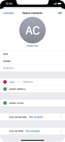 Pulsa Teléfono e introduce el número de teléfono deseado.