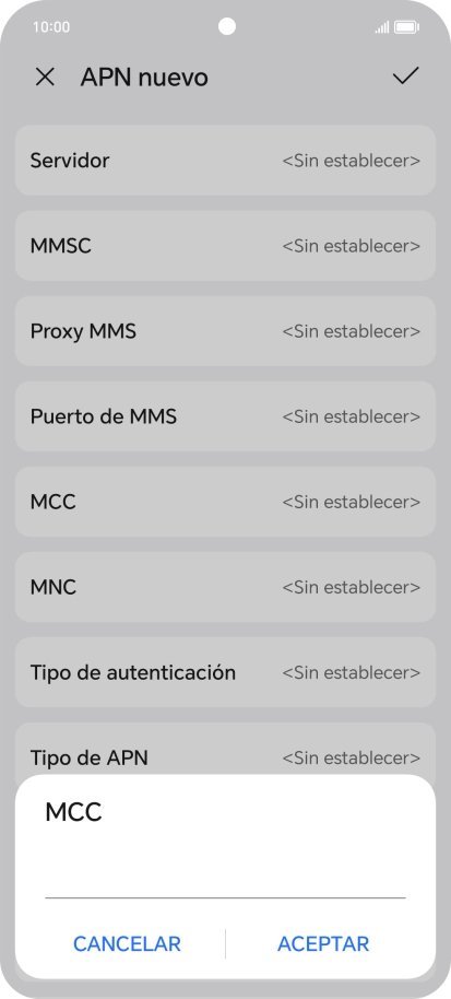 Introduce 214 y pulsa ACEPTAR.