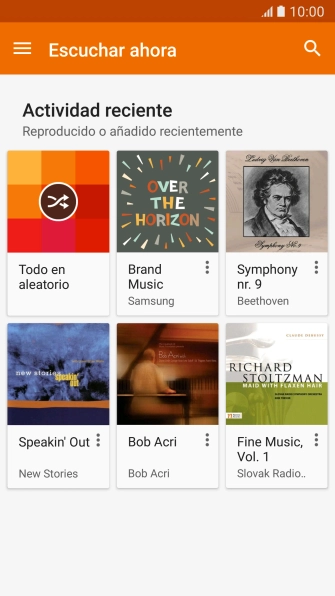 Desliza el dedo hacia la derecha desde la parte izquierda de la pantalla.