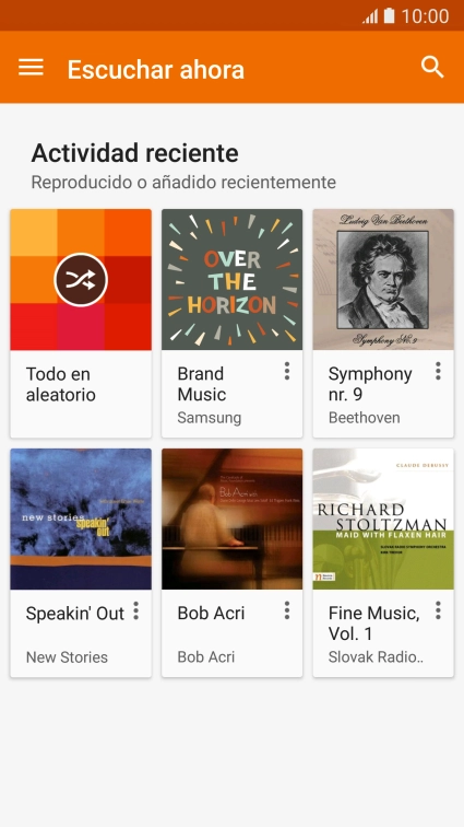 Desliza el dedo hacia la derecha desde la parte izquierda de la pantalla.