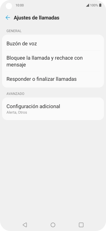 Pulsa Configuración adicional.