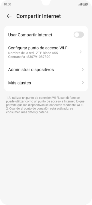 Pulsa Configurar punto de acceso Wi-Fi.
