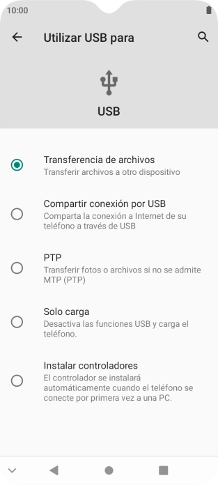 Pulsa Transferencia de archivos.
