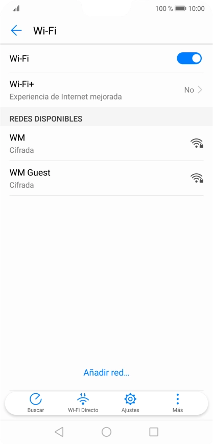 Pulsa la red wifi deseada.