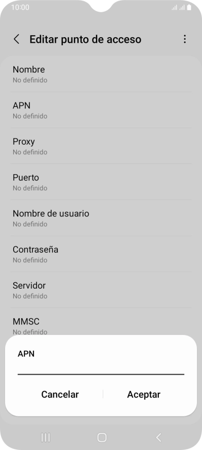 Introduce airtelwap.es y pulsa Aceptar.