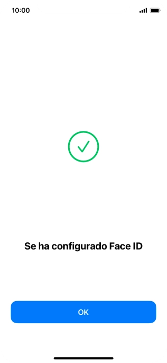 Pulsa OK. Si no has añadido anteriormente un código de seguridad, tendrás que introducir un código de libre elección dos veces consecutivas.