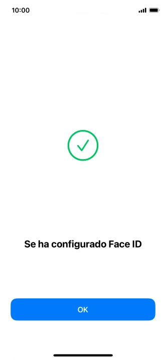 Pulsa OK. Si no has añadido anteriormente un código de seguridad, tendrás que introducir un código de libre elección dos veces consecutivas.