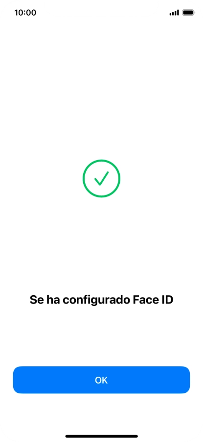 Pulsa OK. Si no has añadido anteriormente un código de seguridad, tendrás que introducir un código de libre elección dos veces consecutivas.