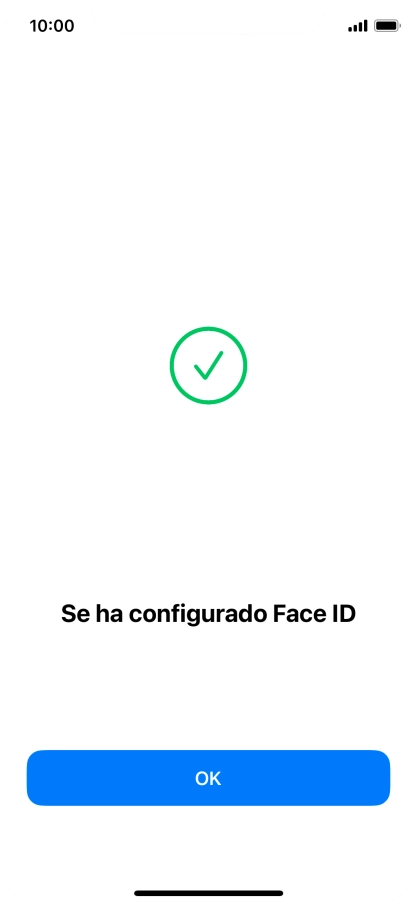 Pulsa OK. Si no has añadido anteriormente un código de seguridad, tendrás que introducir un código de libre elección dos veces consecutivas.
