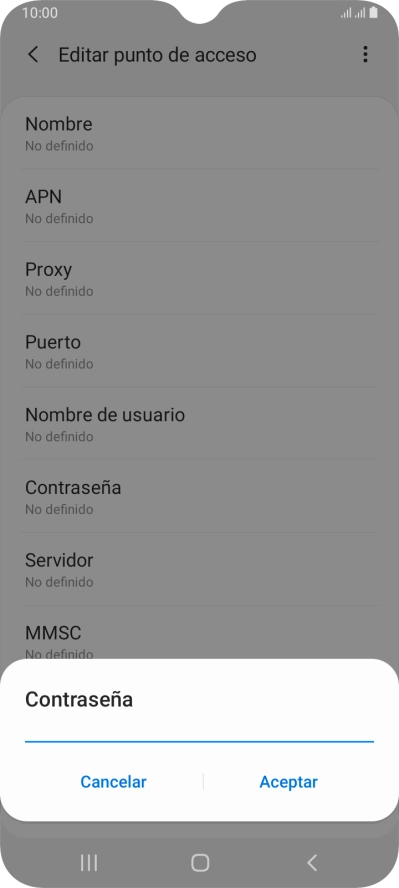 Introduce wap125 y pulsa Aceptar.