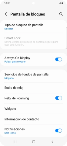 Pulsa Tipo de bloqueo de pantalla.