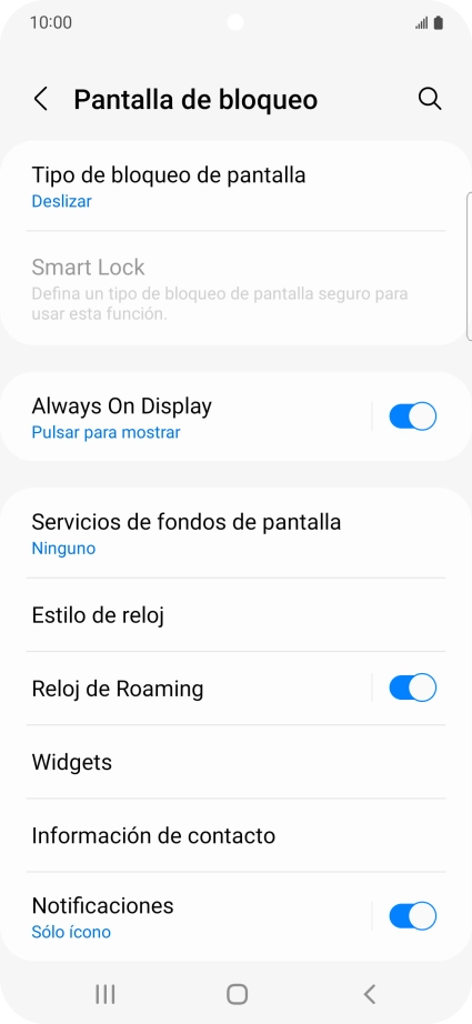 Pulsa Tipo de bloqueo de pantalla.