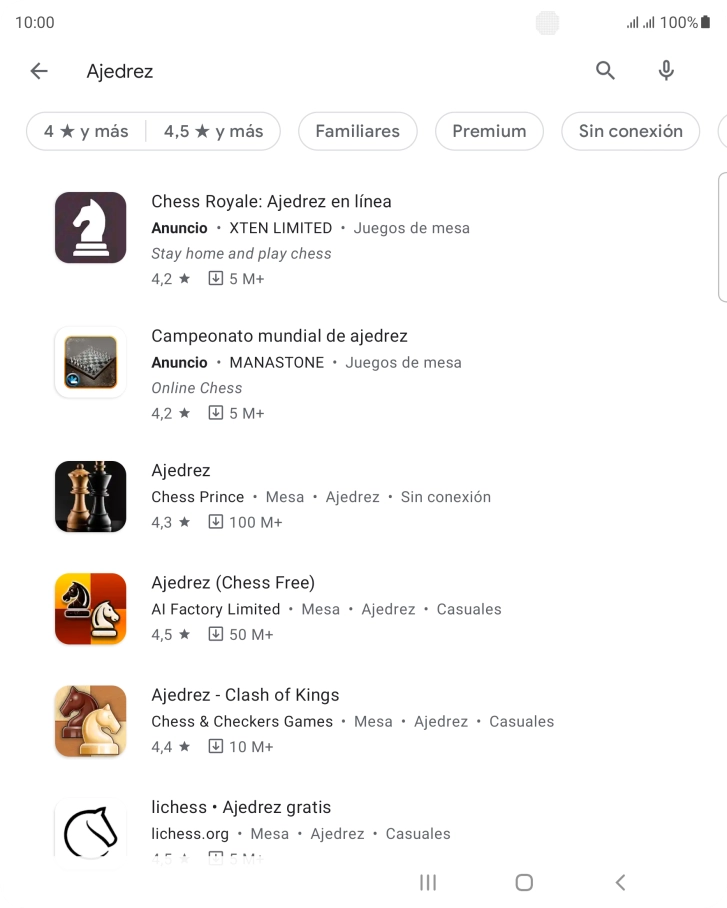 Pulsa la app deseada.