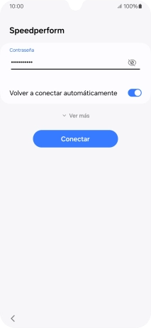 Introduce la contraseña de la red wifi y pulsa Conectar.