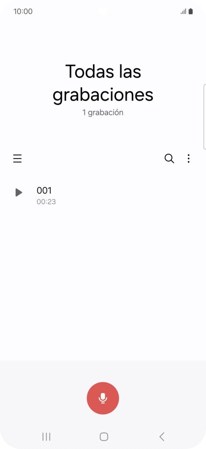 Haz una grabación nueva o abre una grabación ya guardada.