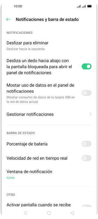 Pulsa Gestionar notificaciones.