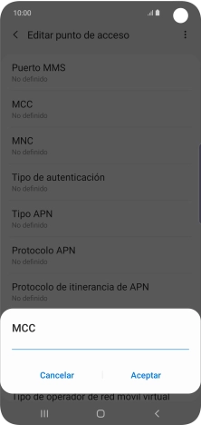 Introduce 214 y pulsa Aceptar.